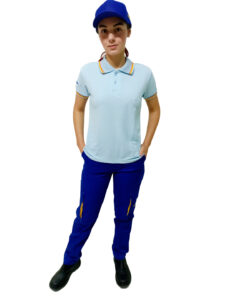 Camiseta Polo Padrão Azul Gerente Feminina