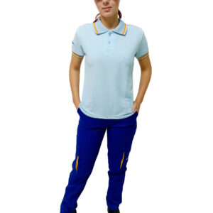 Camiseta Polo Padrão Azul Gerente Feminina
