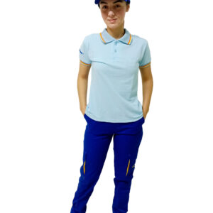 Camiseta Polo Padrão Azul Gerente Feminina