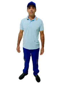 Camiseta Polo Padrão Azul Gerente Masculina