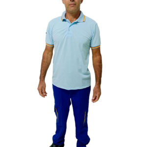 Camiseta Polo Padrão Azul Gerente Masculina